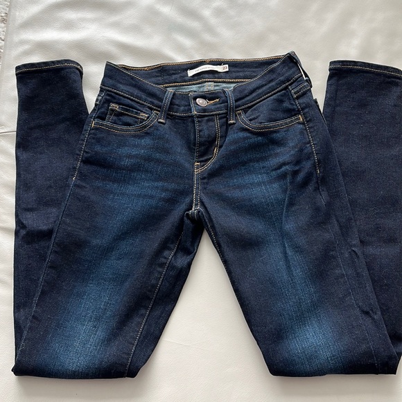 Levi's Women's 710 Super Skinny Jeans, Size 23, Dark Blue - Picture 1 of 4